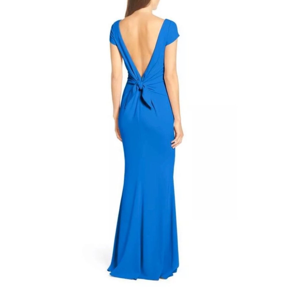 Katie May Intrigue Plunge Knot Back Gown